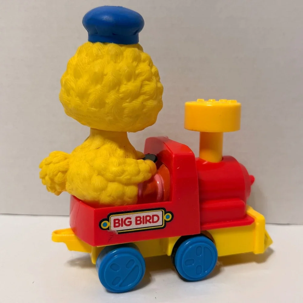 Vintage Tyco Sesame Street‎ Big Bird Train Engine Toy Red Yellow Blue 60322 *